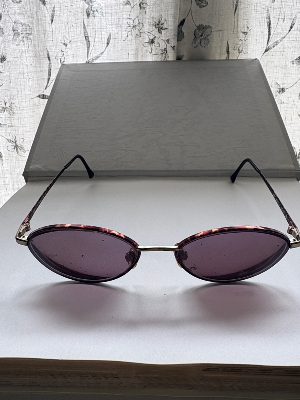 Women's Oval Sunglasses Anne Klein Tortoise Wire Rim